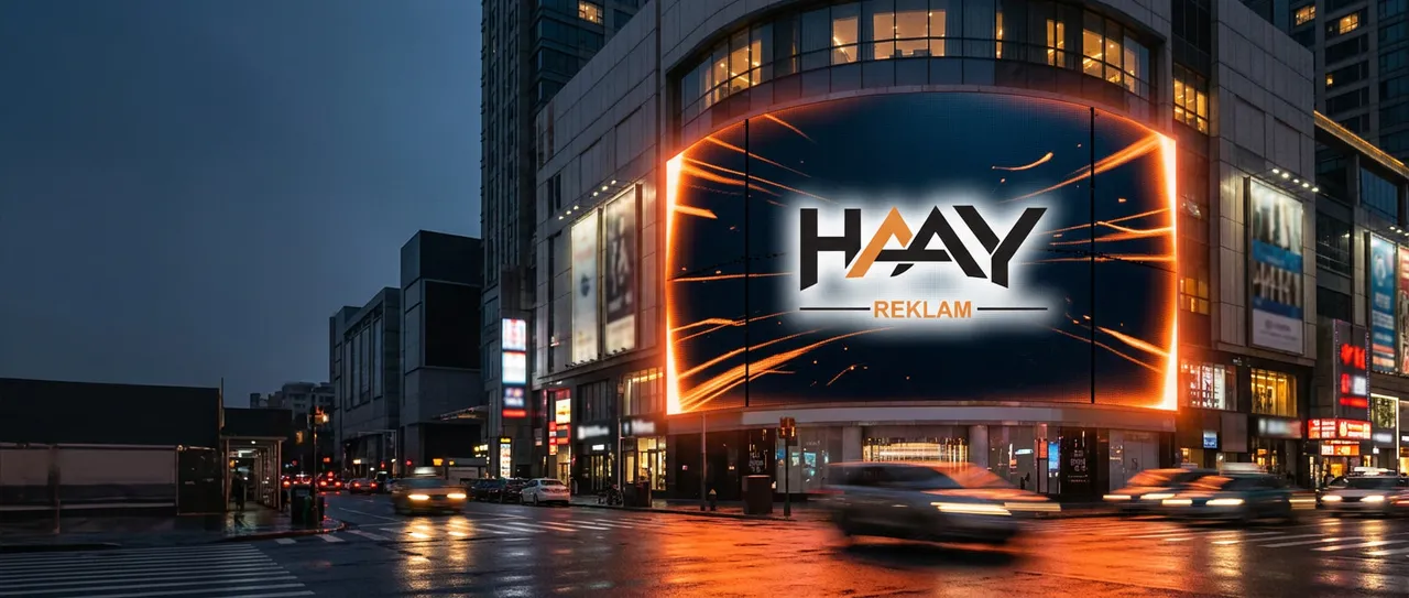 HAAY Reklam logolu LED Ekran örnek tasarımı